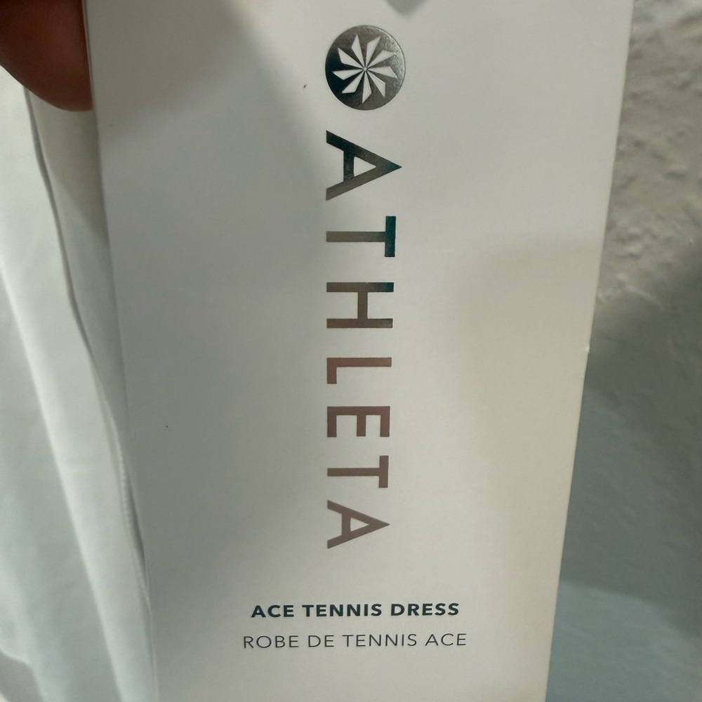 Athleta Ace Tennis Dress Womens White 1/4 Zip Sleeveless Athletic - Picture 6 of 7